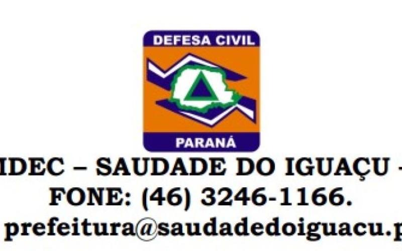 Comunicado Defesa Civil