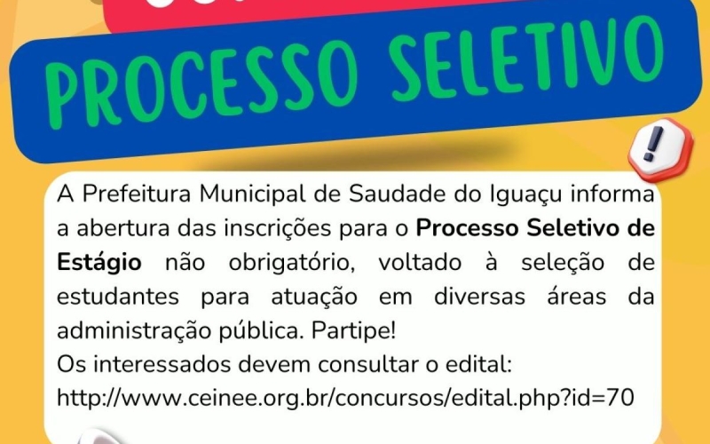 PROCESSO SELETIVO DE ESTÁGIO